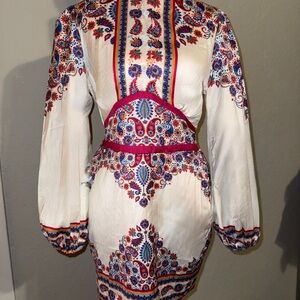 Elegant Multicolor Bohemian Tunic Top